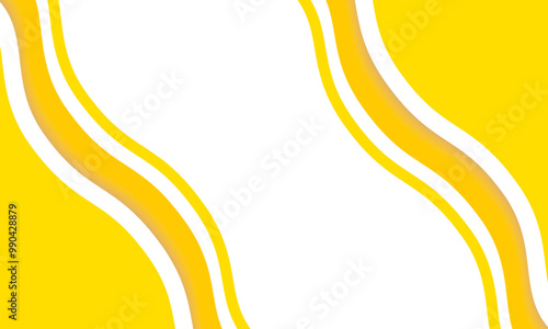 Minimalist Yellow and White Flowing Lines. Vibrant Yellow and White Abstract Curves. Dynamic Yellow and White Abstract Background. Modern line art Design. Bright Yellow and Minimalist Pattern design
