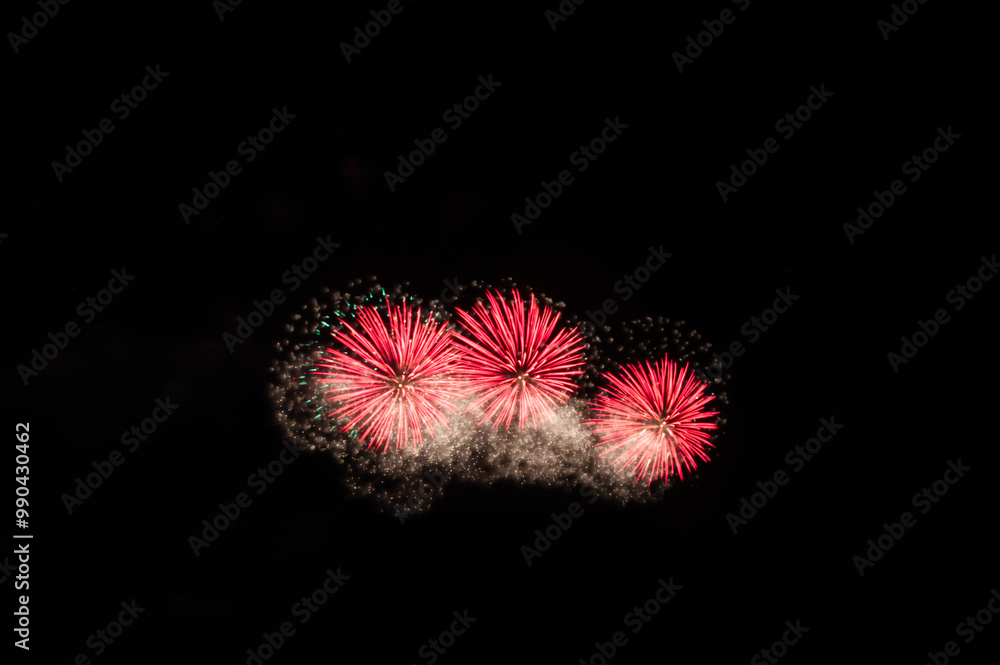 Fototapeta premium Colorful fireworks with Black background
