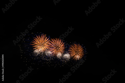 Colorful fireworks with Black background