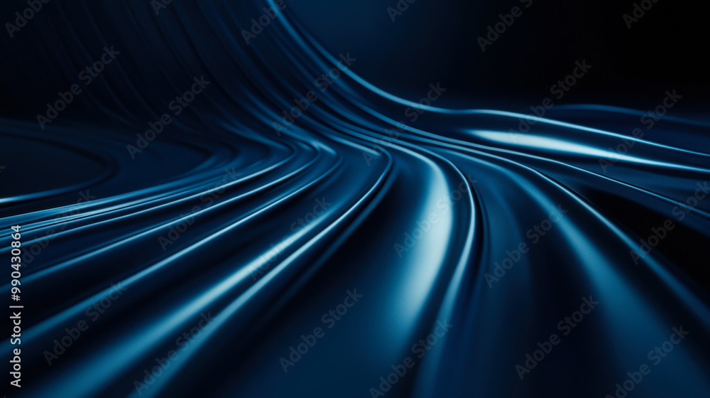 Abstract wave patterns in deep blue tones captured in a smooth flowing design, creating a sense of motion and serenity Abstract wave patterns in deep blue tones captured in a smooth flowing design, creating a sense of motion and serenity