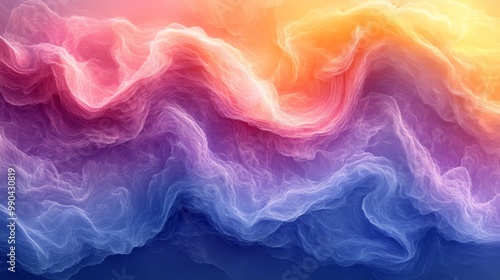 Abstract Colorful Swirling Waves