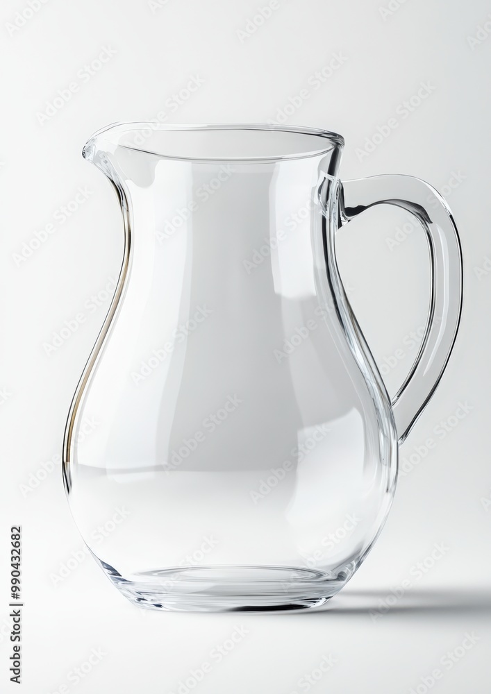 Milk in a glass jug, isolated on a white background. A glass milk jug filled with white-colored milk Milk in a glass jug, isolated on a white background. A glass milk jug filled with white-colored milk