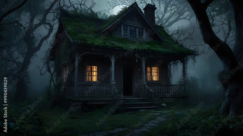 haunted house in the woods