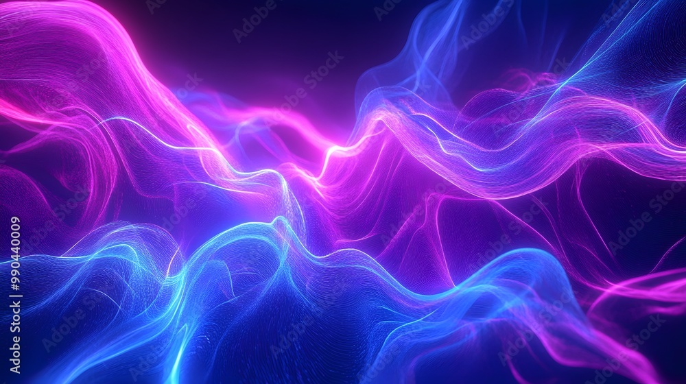 A background with neon blue and purple swirls, glowing lines, stars, and an abstract design A background with neon blue and purple swirls, glowing lines, stars, and an abstract design