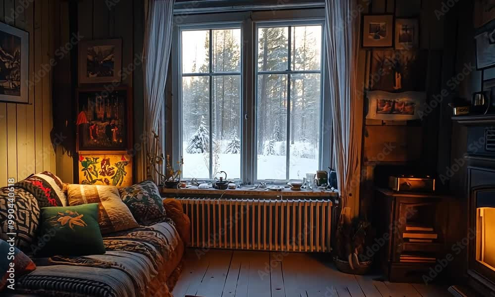 A warm and inviting scene inside a cozy country house, showcasing a roaring fireplace. The soft glow of winter twilight can be seen through the windows, enhancing the snug ambiance.
A warm and inviting scene inside a cozy country house, showcasing a roaring fireplace. The soft glow of winter twilight can be seen through the windows, enhancing the snug ambiance.