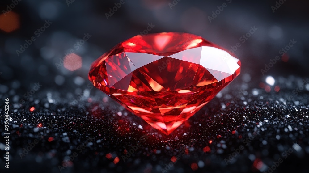 Sparkling Red Gemstone Sparkling Red Gemstone