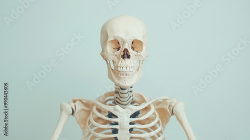 Realistic Human Skeleton Model with Smiling Face