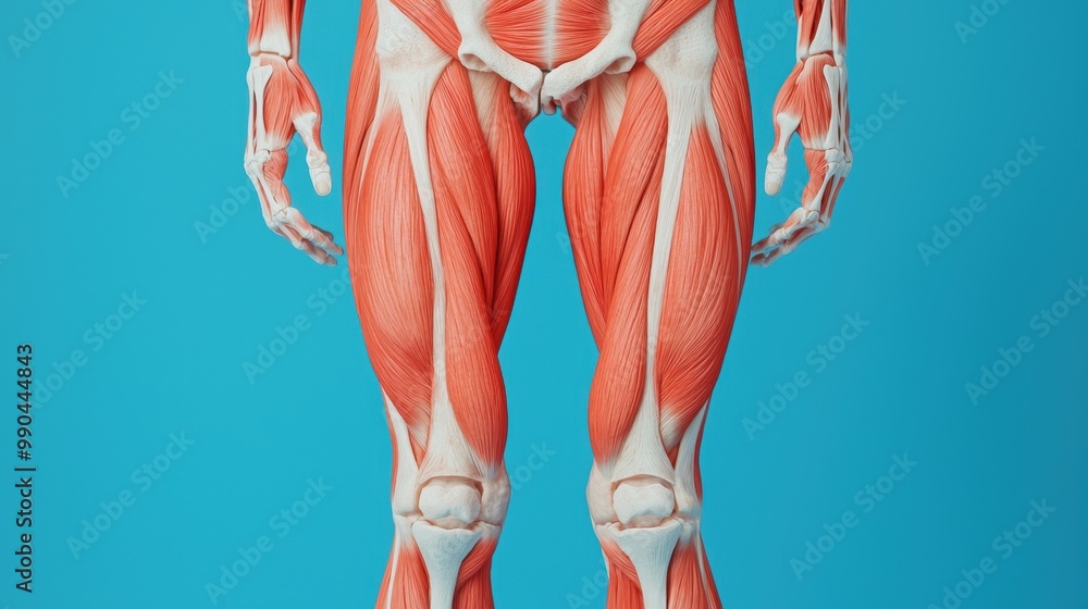 Human Muscle Anatomy on Vibrant Background