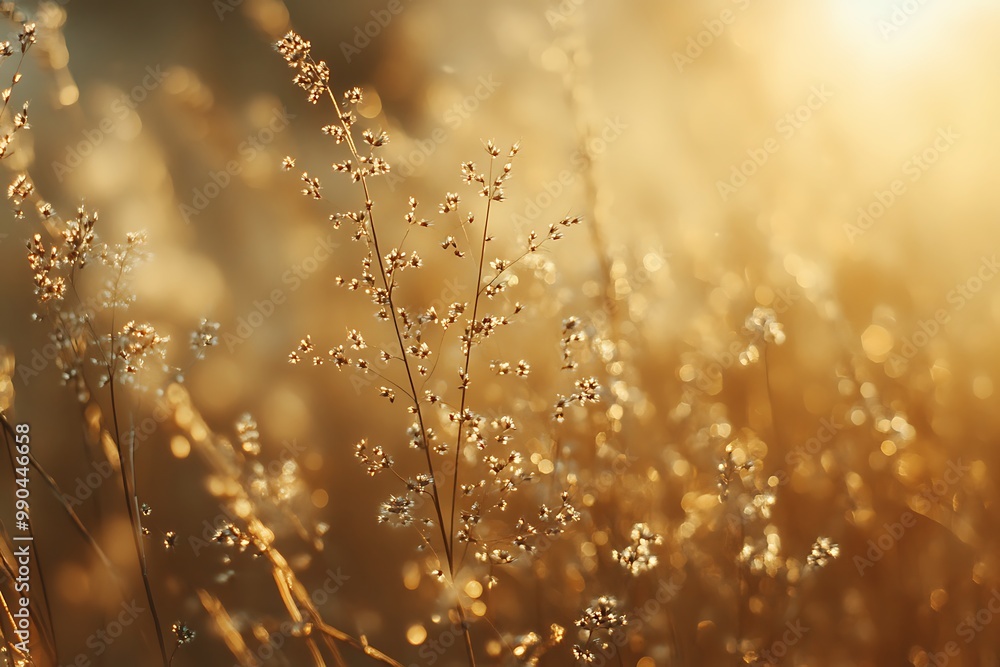 Golden Hour Grass Abstract Background Golden Hour Grass Abstract Background