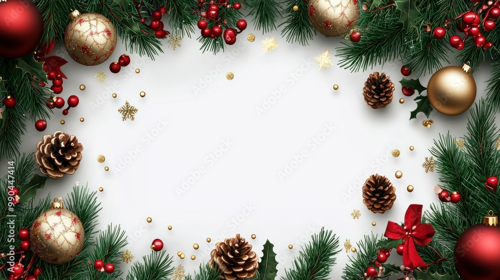 A festive holiday background with a mix of Christmas and New Year's elements on a transparent background. A festive holiday background with a mix of Christmas and New Year's elements on a transparent background.
