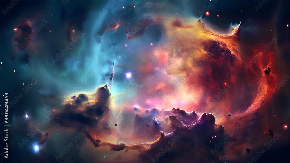 Fototapeta premium space nebula and galaxy