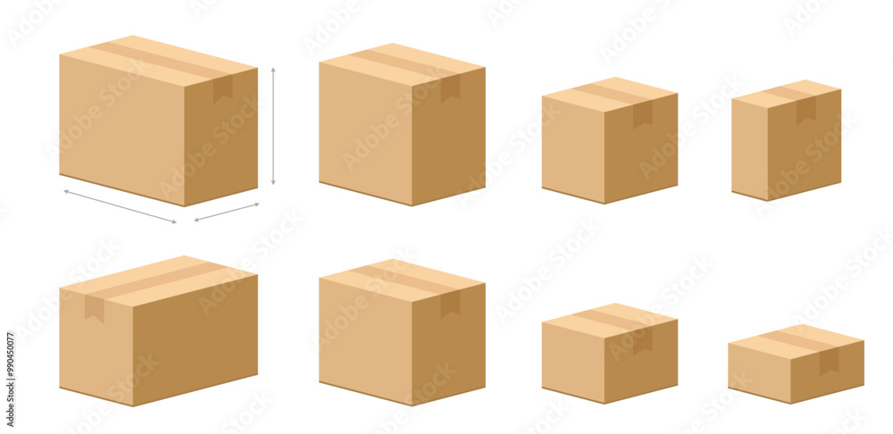 Cardboard delivery boxes different sizes set vector icon 3d graphic illustration, carton delivery postal parcel paper package small big medium objects image clip art
Cardboard delivery boxes different sizes set vector icon 3d graphic illustration, carton delivery postal parcel paper package small big medium objects image clip art