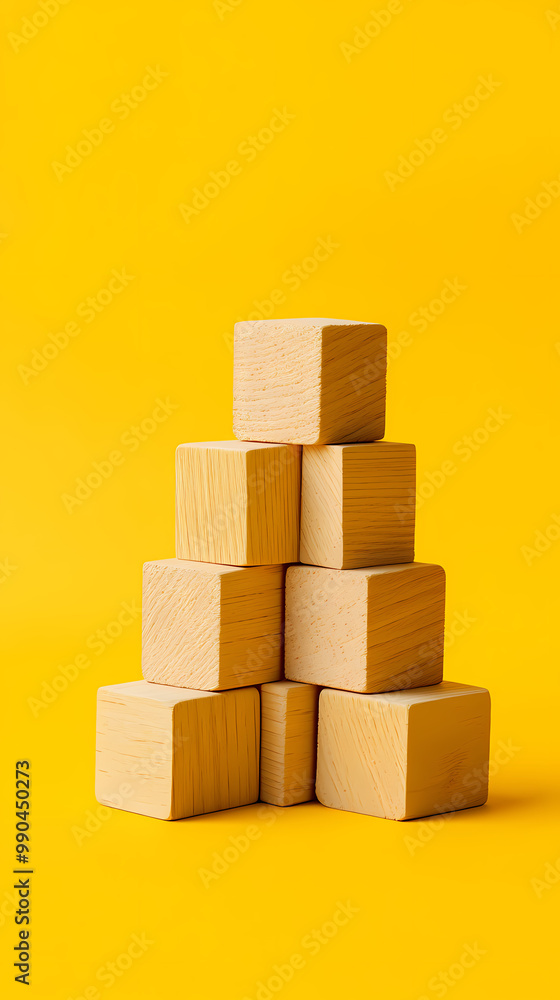 Stacked wooden blocks Stacked wooden blocks