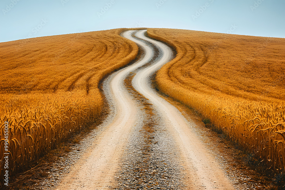 Empty asphalt highway stretches across the vast desert landscape towards distant mountains under a clear blue sky Empty asphalt highway stretches across the vast desert landscape towards distant mountains under a clear blue sky