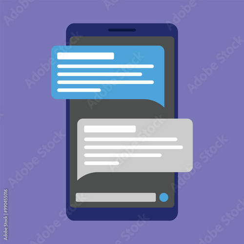 mobile text msg icon illustration. email msg vector. texting icon