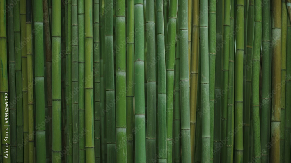 Green background with a lot of bamboos