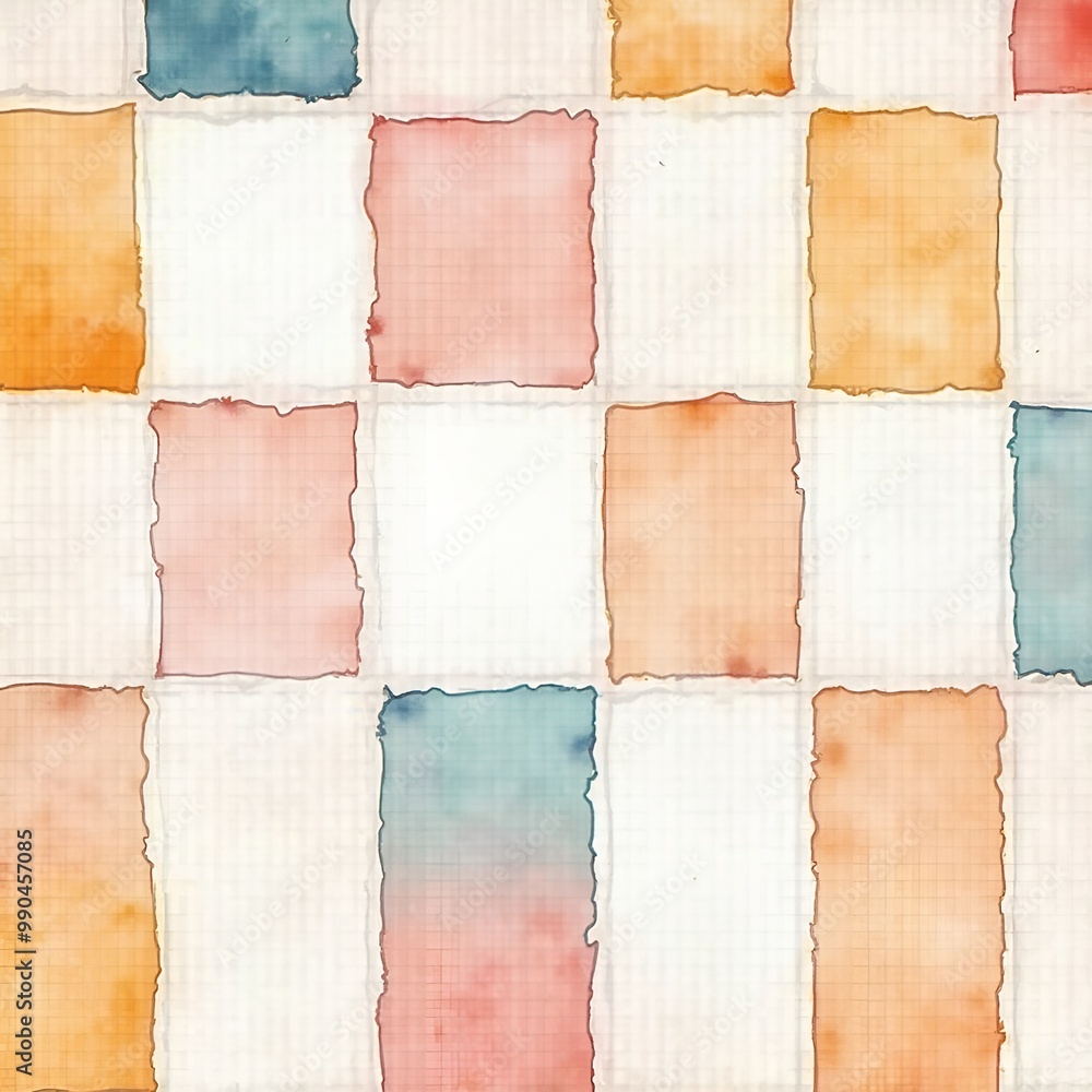 Fototapeta premium Checkered Seamless Pattern