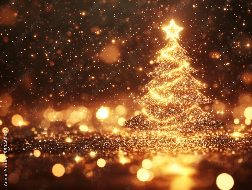 2408 67.A shining Christmas tree made entirely of glittering lights and glowing particles, arranged in a sparkling pattern. The tree radiates with festive cheer, surrounded by a soft glow and bright 2408 67.A shining Christmas tree made entirely of glittering lights and glowing particles, arranged in a sparkling pattern. The tree radiates with festive cheer, surrounded by a soft glow and bright