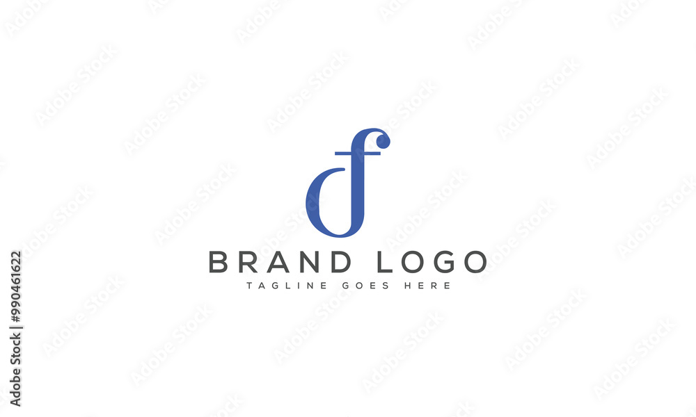 letter DF logo design vector template design for brand. letter DF logo design vector template design for brand.