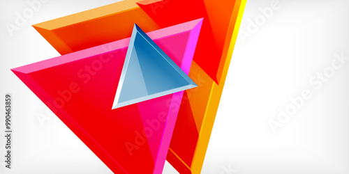 Free Download Triangle glass shapes geometric abstract background. Vector Illustration For Wallpaper, Banner, Background, Card, Book Illustration, landing page - GFXLoad