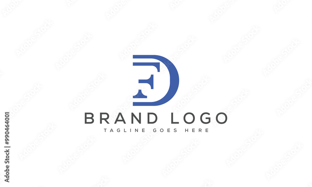 letter DF logo design vector template design for brand. letter DF logo design vector template design for brand.