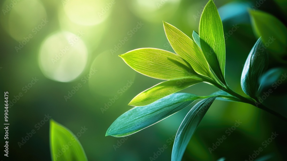 Fototapeta premium Rich green background with smooth lighting, perfect for creating vibrant, fresh designs or product photography with a focus on nature.