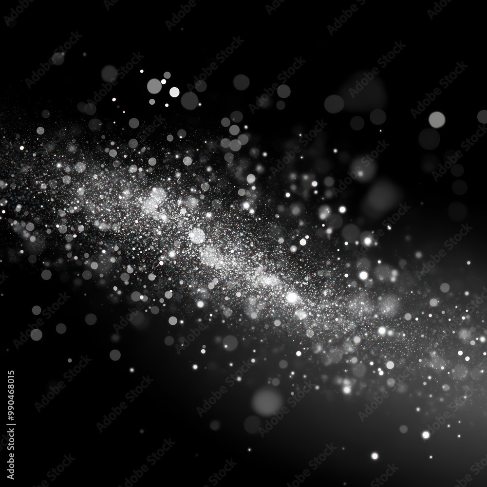 Abstract silver glitter on black background. Abstract silver glitter on black background.