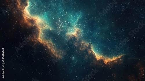 A stunning galaxy scene with clusters of stars and luminous nebulae stretching across the vastness of space, creating a beautiful and immersive background.