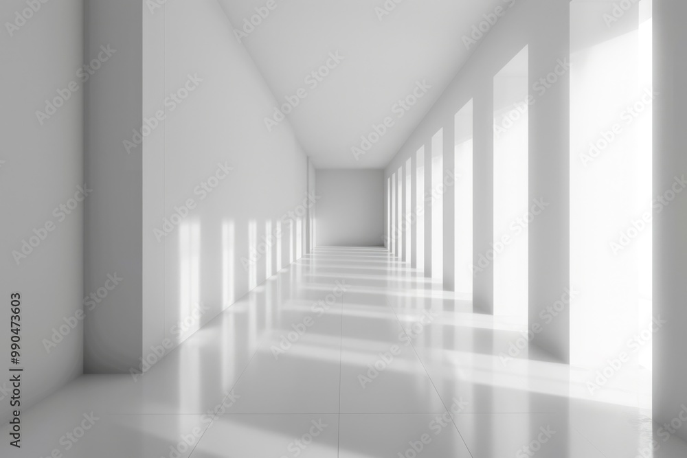 Text on White Background. Light Grey Gradient Vignette Space for Elegant Room Text on White Background. Light Grey Gradient Vignette Space for Elegant Room