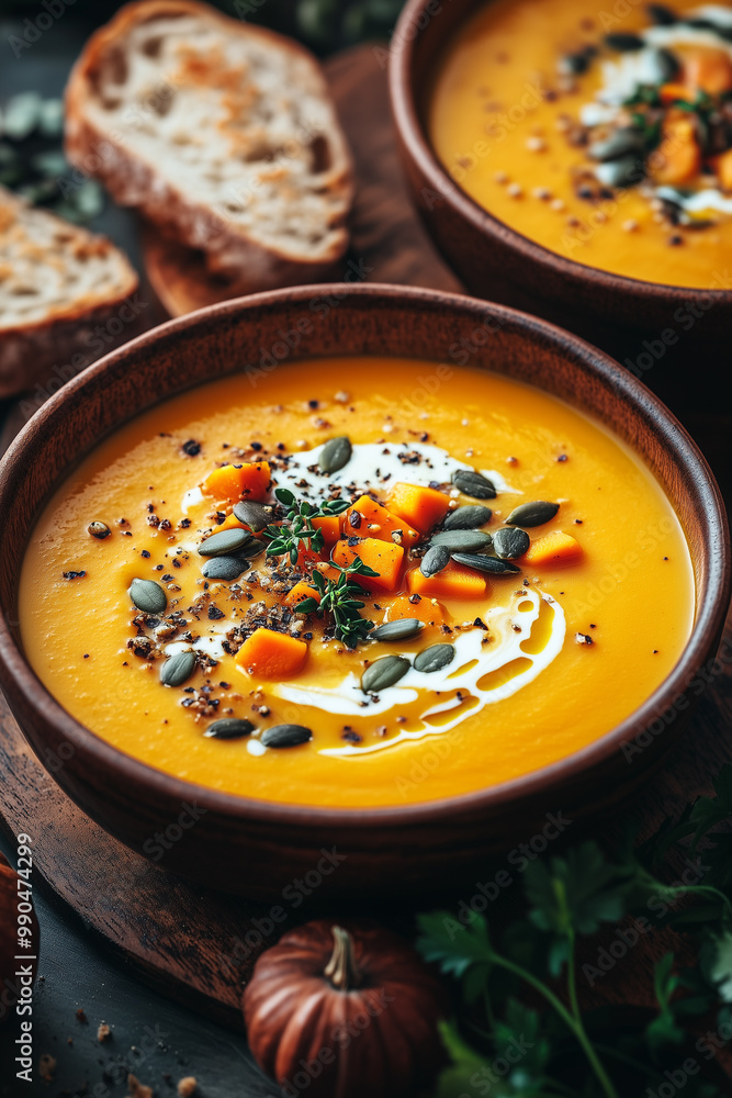 fall menu with elegant and sophisticated butternut squash soup. The creamy texture, creamy, and toasted pumpkin seeds fall menu with elegant and sophisticated butternut squash soup. The creamy texture, creamy, and toasted pumpkin seeds