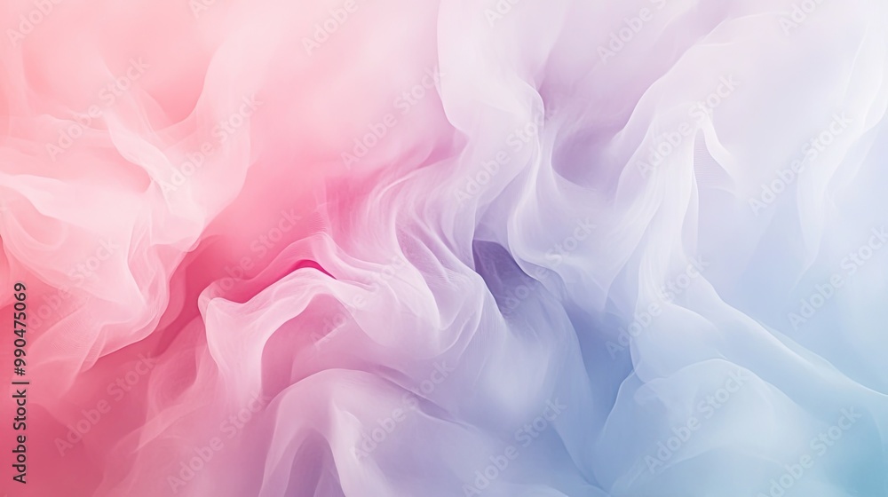 Fototapeta premium Soft pastel background with smooth color transitions between light pink, lavender, and baby blue. Perfect for creating elegant, minimalist designs.