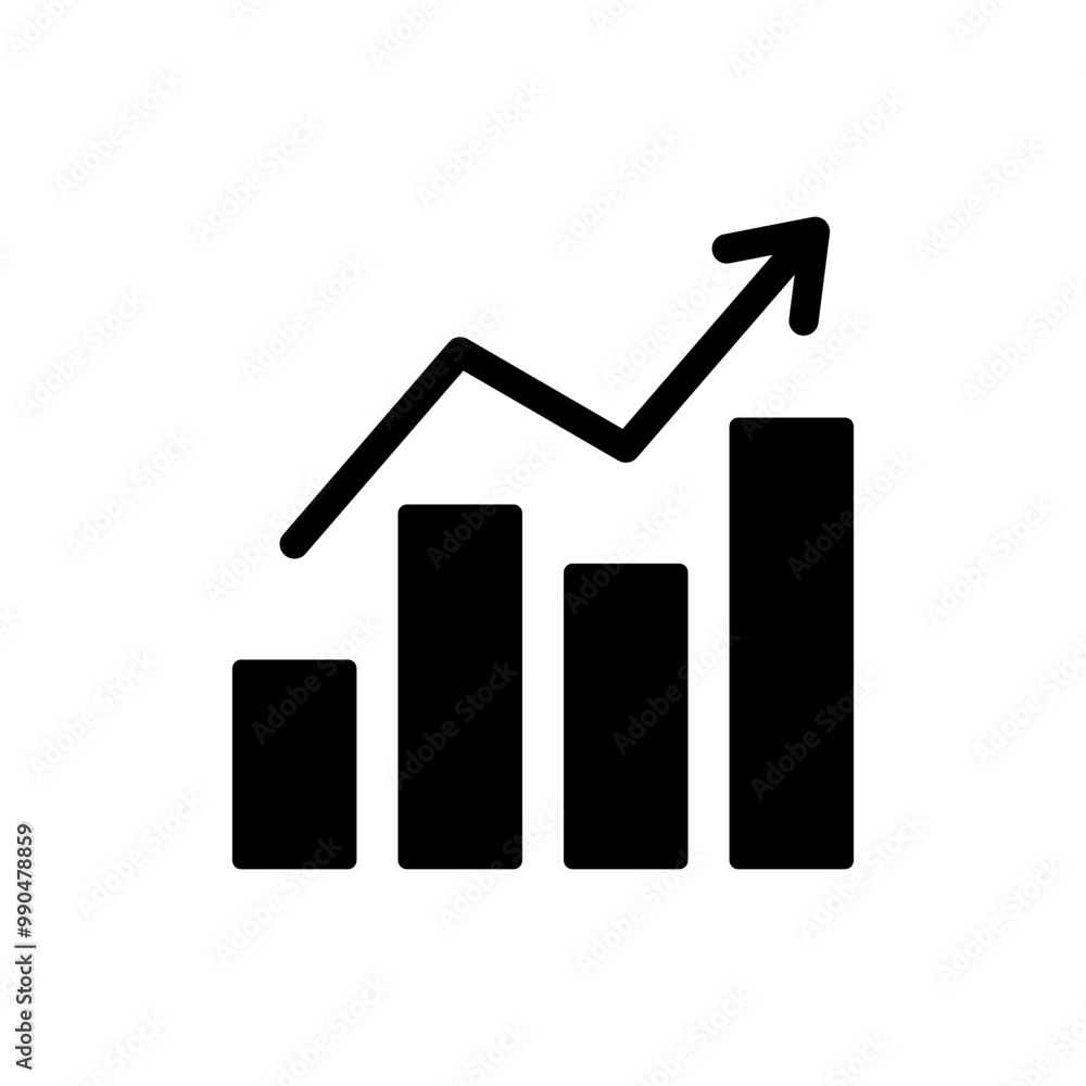 Finance progress chart icon Finance progress chart icon