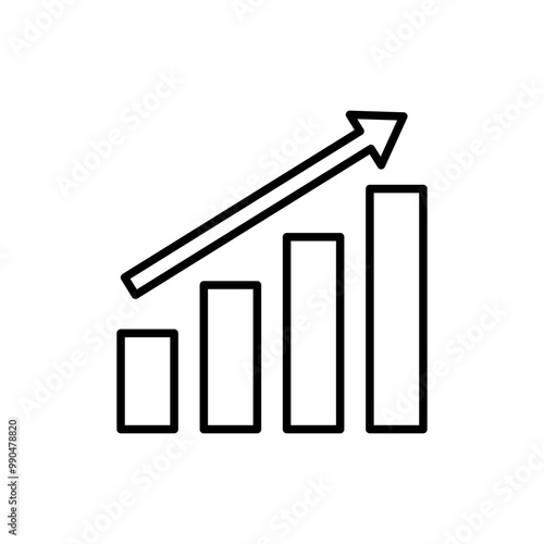 Growing graph icon