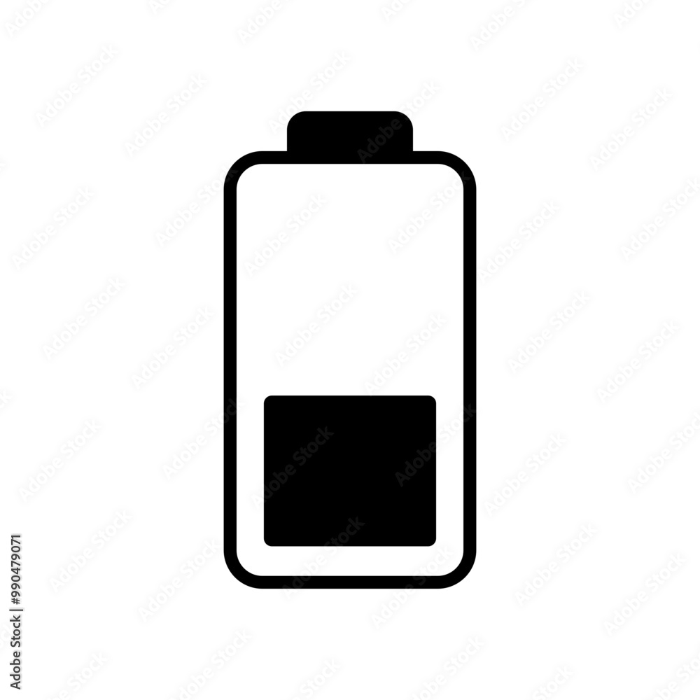 Low battery indicator icon Low battery indicator icon