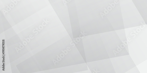 Modern abstract white curve square lines triangle technology backdrop. white light grey background, abstract modern white and grey gradient color geometric line pattern background for website banner.