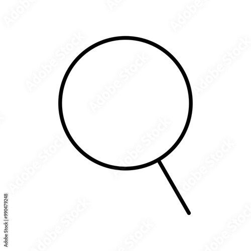 Thin magnifier icon