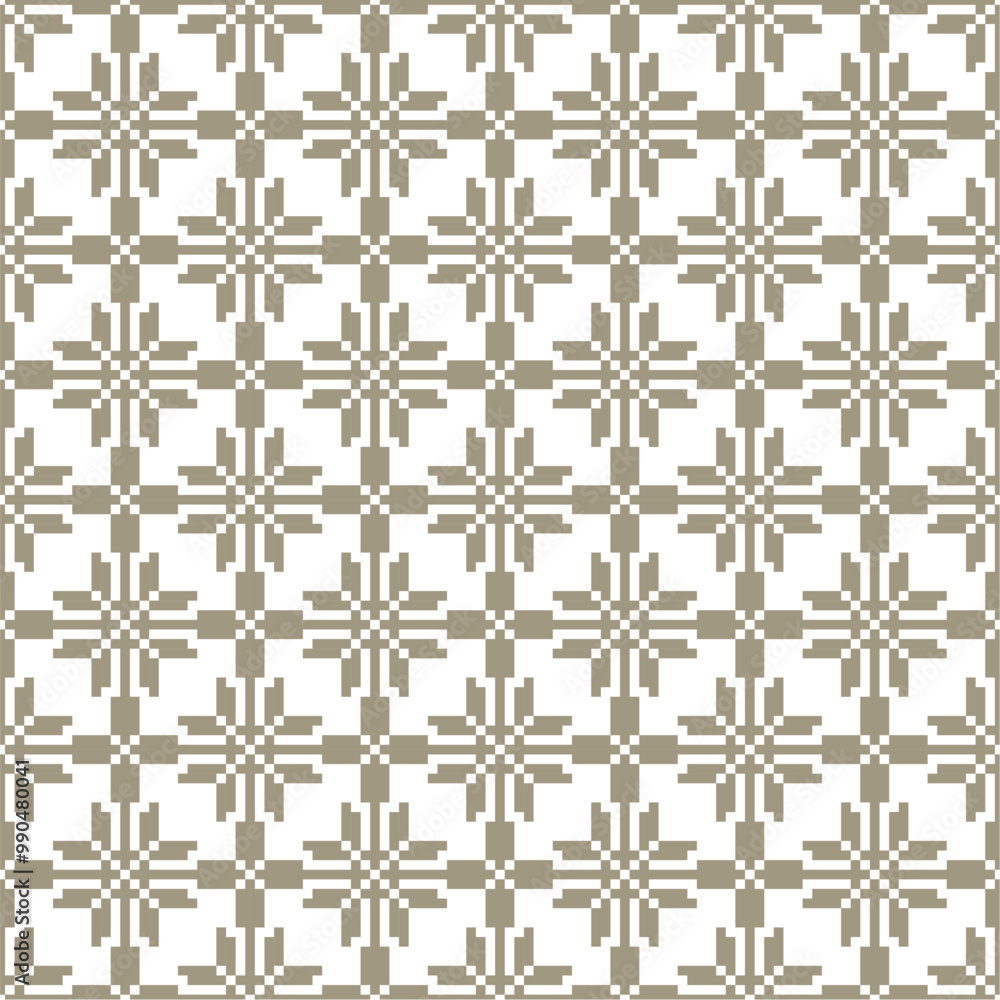 Seamless geometric abstract pattern with a modern Batik style