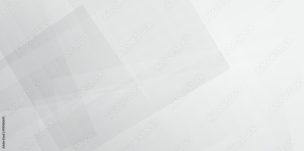 Obraz premium Modern abstract white curve square lines triangle technology backdrop. white light grey background, abstract modern white and grey gradient color geometric line pattern background for website banner.