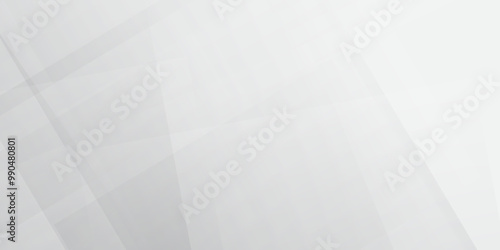 Modern abstract white curve square lines triangle technology backdrop. white light grey background, abstract modern white and grey gradient color geometric line pattern background for website banner.