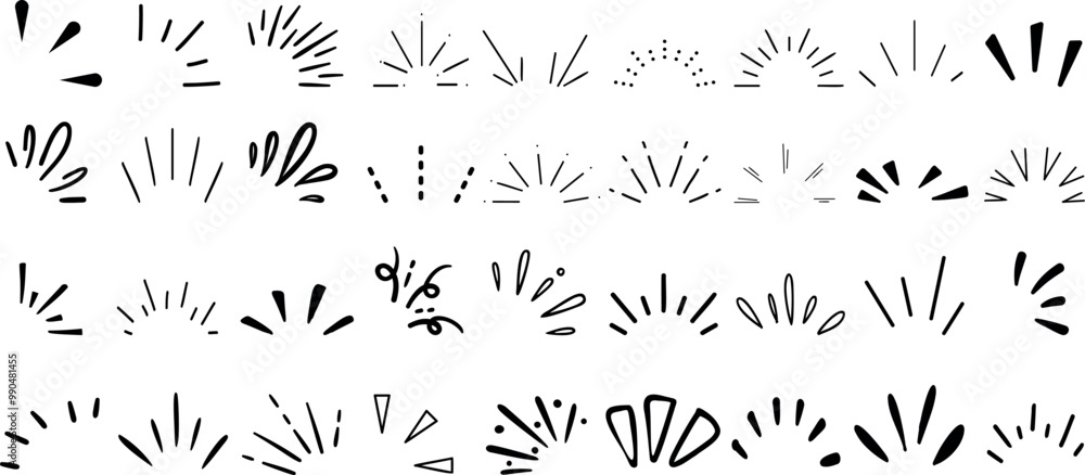 doodle sparkle vector set, sunburst, rays, starburst, hand drawn elements illustration, black lines, outline, decorative, retro style. Suitable for graphic design, illustrations, backgrounds, and web doodle sparkle vector set, sunburst, rays, starburst, hand drawn elements illustration, black lines, outline, decorative, retro style. Suitable for graphic design, illustrations, backgrounds, and web