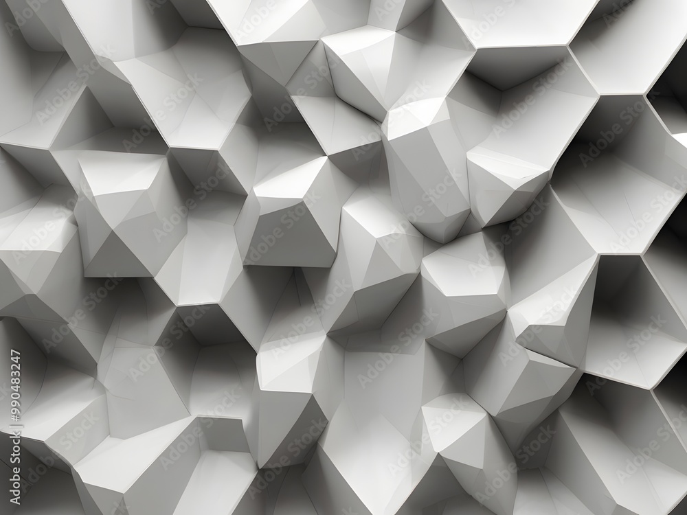 Obraz premium A pure white background featuring subtle, embossed geometric patterns