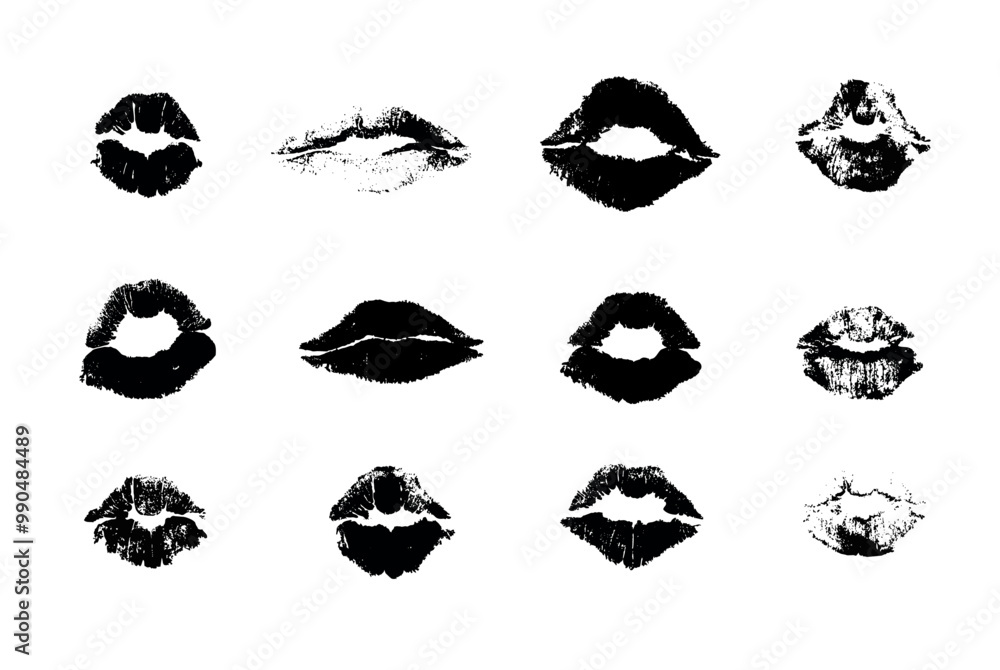 Set of Lips prints. Set of Lips prints.