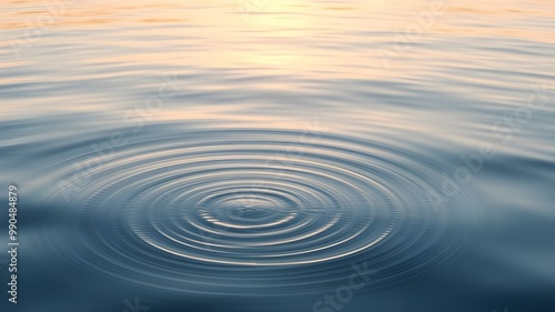 A serene view of water ripples glistening under soft light.