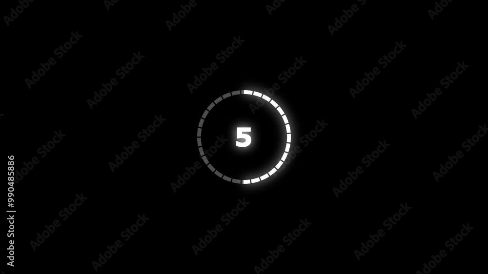 10 second countdown with circle loading bar animation. 10 second countdown with circle loading bar animation.