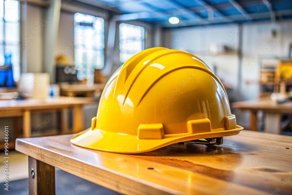 Hard plastic helmets, placed on the workbench of the engineering team, are essential for ensuring safety at the worksite. These safety helmets are a critical part of protective gear. Hard plastic helmets, placed on the workbench of the engineering team, are essential for ensuring safety at the worksite. These safety helmets are a critical part of protective gear.