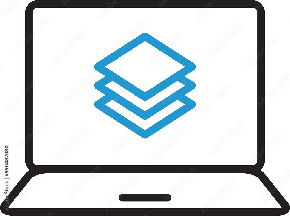 Laptop and Application Icon
Laptop and Application Icon