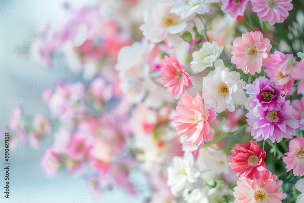 White Floral Background. Beautiful Nature Scene for Wedding Decoration White Floral Background. Beautiful Nature Scene for Wedding Decoration
