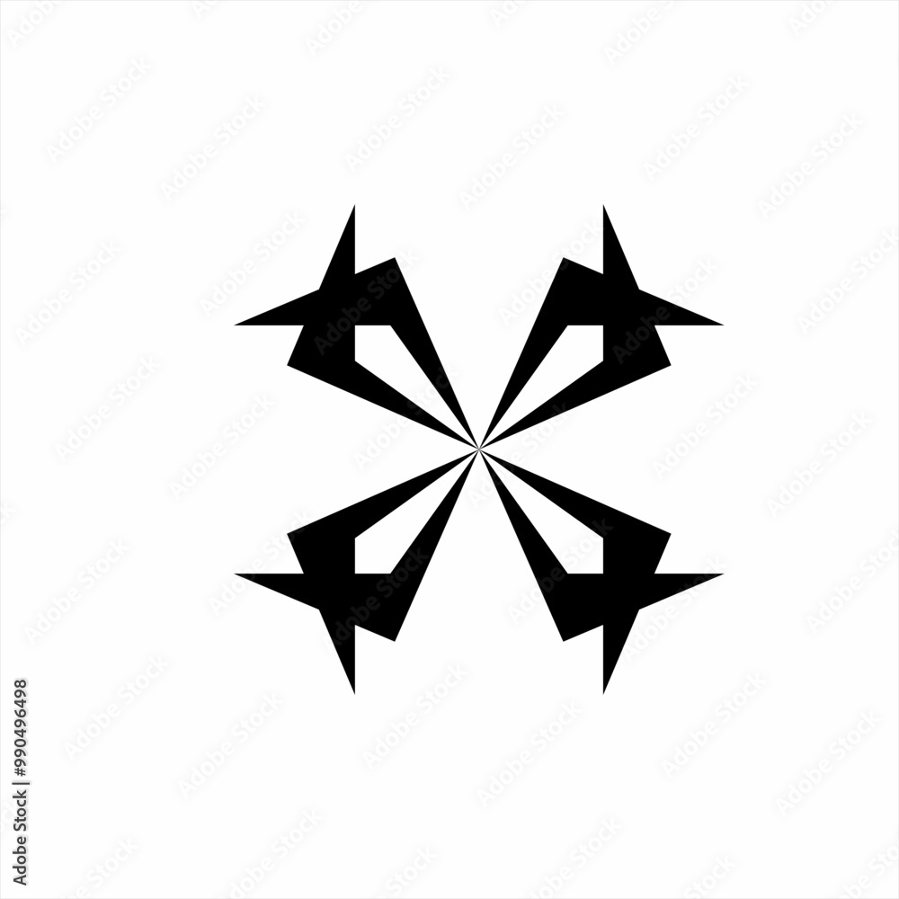 Obraz premium Abstract vintage star logo design.