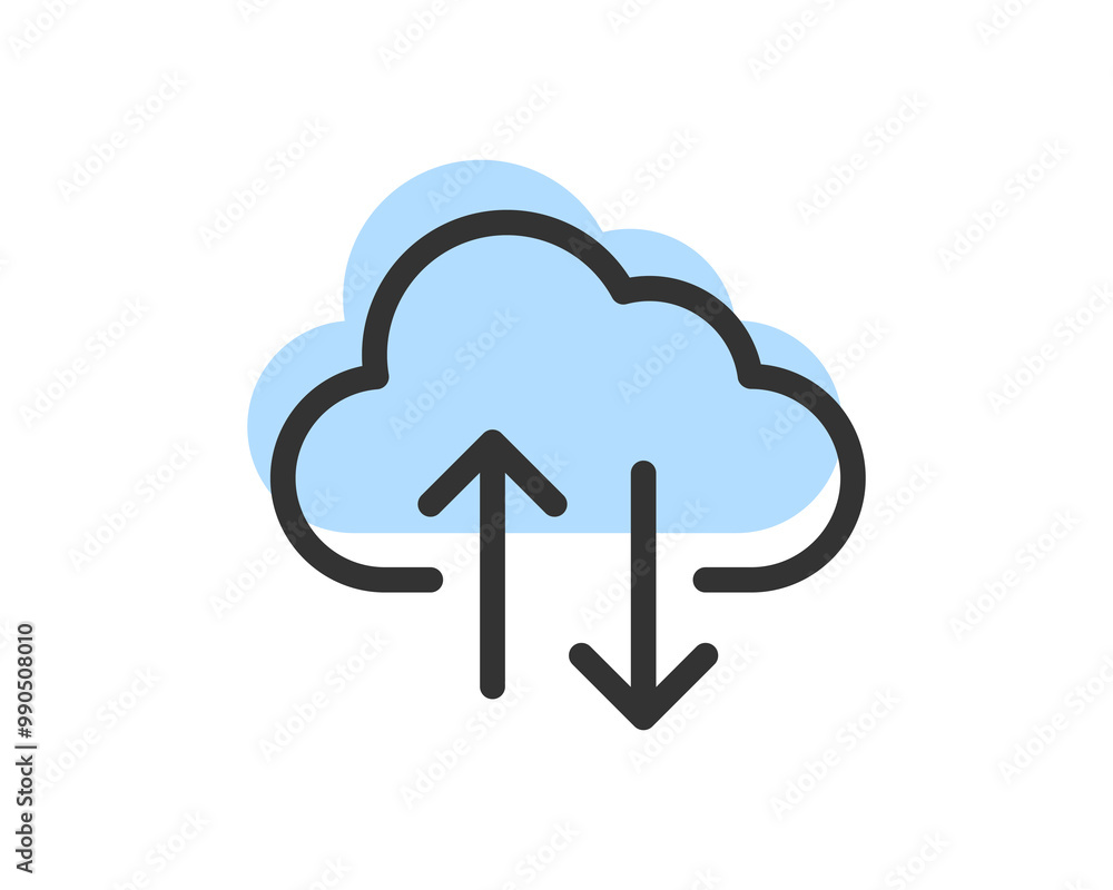 Cloud Storage And Data Transfer Vector Icon. Computing Service And Network Related Line Icons. Database And Server, Cyber Security, Digital Transformation. Cloud Storage And Data Transfer Vector Icon. Computing Service And Network Related Line Icons. Database And Server, Cyber Security, Digital Transformation.