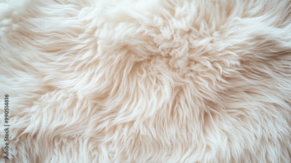 Fototapeta premium A soft, fluffy, white faux fur background.